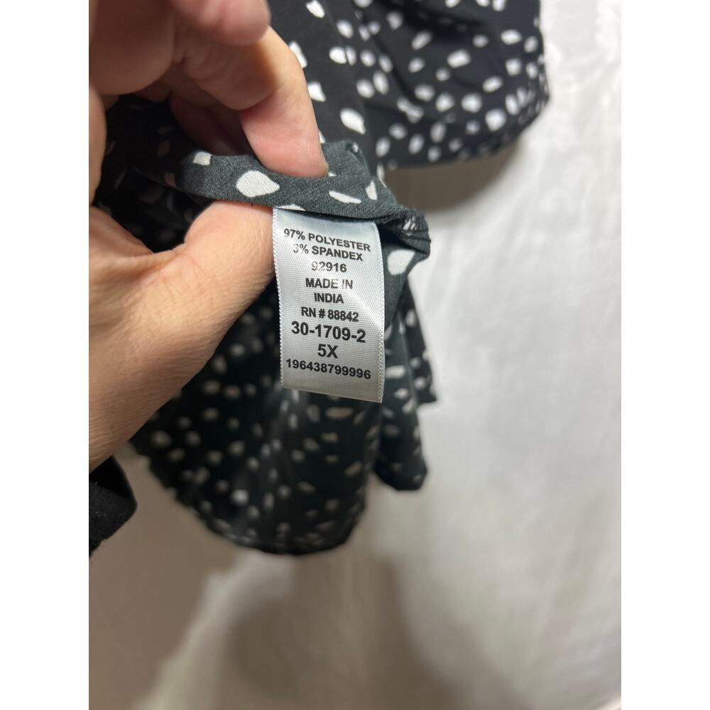 Catherines Button Up 5X Black Lot of 2 3/4 Sleeve Classic Business Casual - Picture 8 of 13